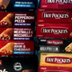 closeup of hot pocket boxes
